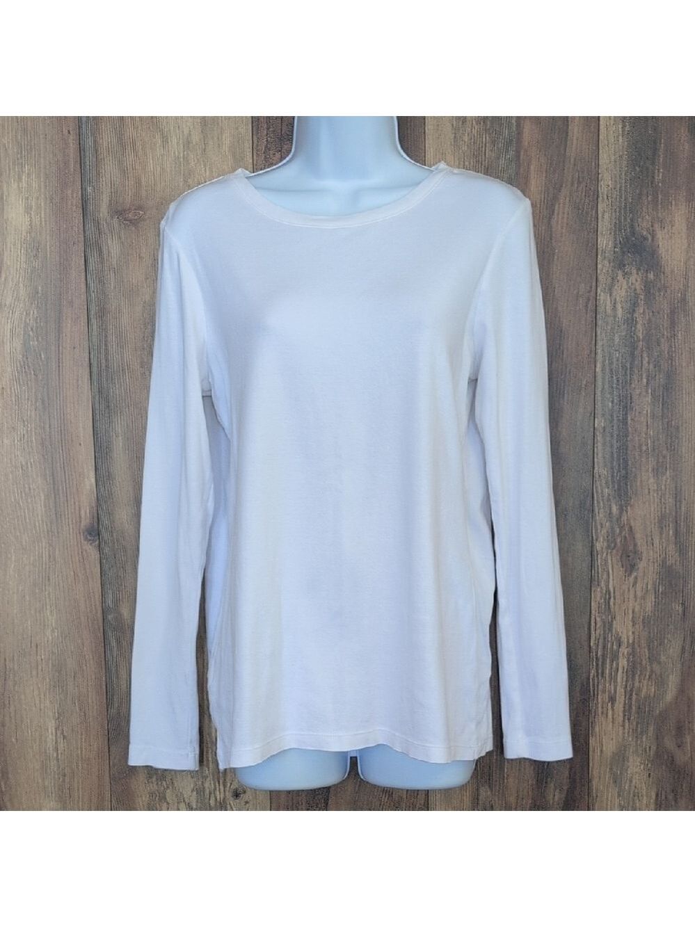 Eddie Bauer White Long Sleeve Layering Tee L                               L121